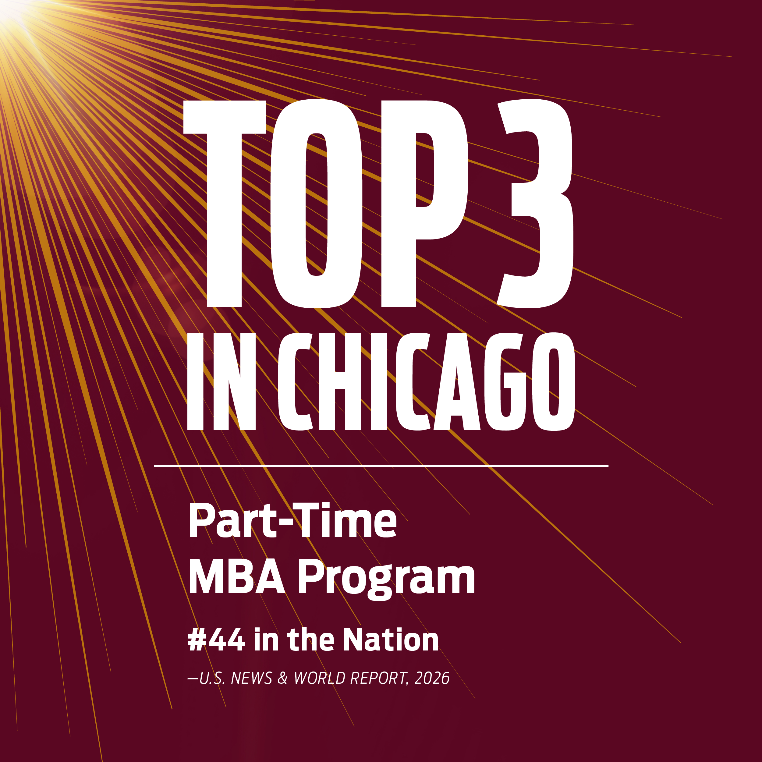 Top 3 part-time MBA in Chicago, 2026